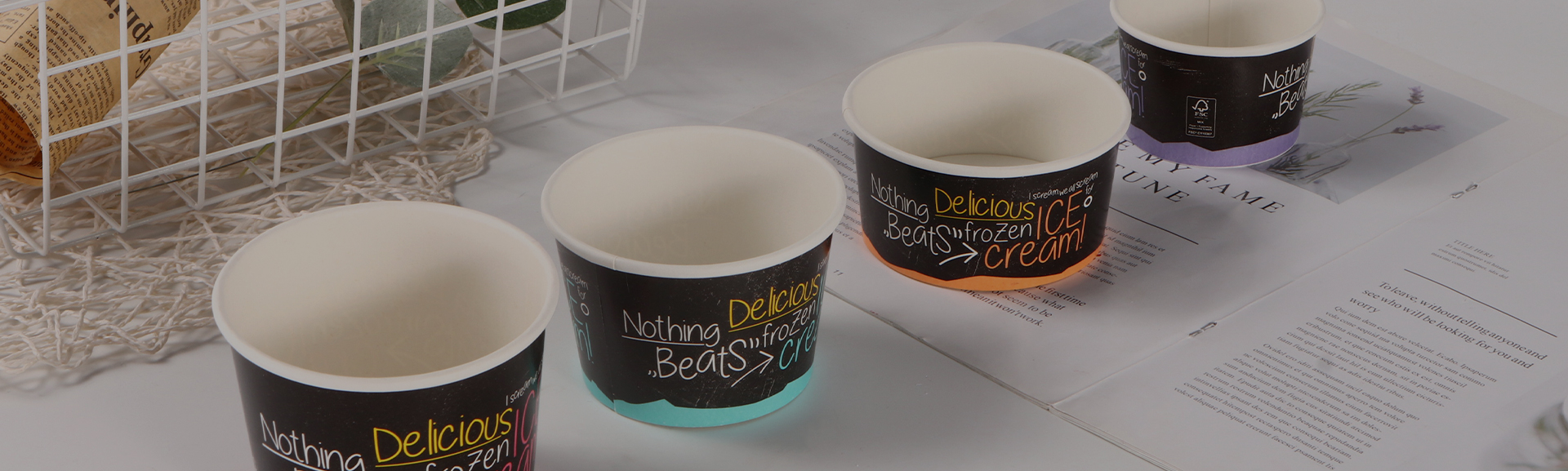 Бумажный стаканчик для мороженого