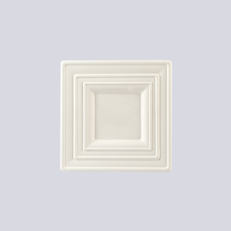 Формованная волокнистая тарелка и поднос для чашек